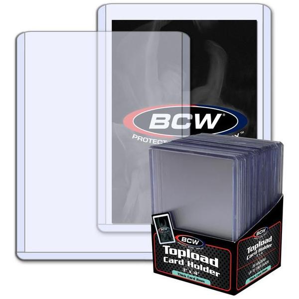BCW Topload Card Holder Thick Card 79 Pt (2" 3/4 x 3" 7/8 x 3/32) (25 Holders Per Pack) - Gametraders Modbury Heights