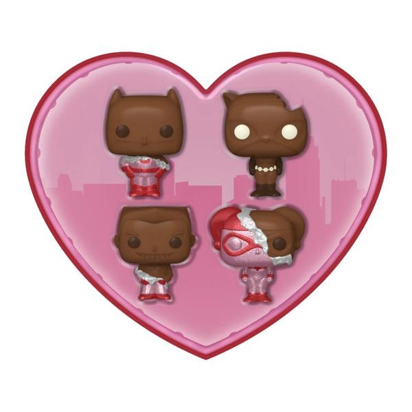 DC Comics: Valentines 2024 - Pocket Pop! Vinyl Heart Box 4 - Pack - Gametraders Modbury Heights