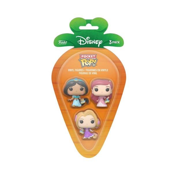 Disney - Rapunzel, Ariel, Jasmine Carrot Pocket Pop! Vinyl 3 - Pack - Gametraders Modbury Heights