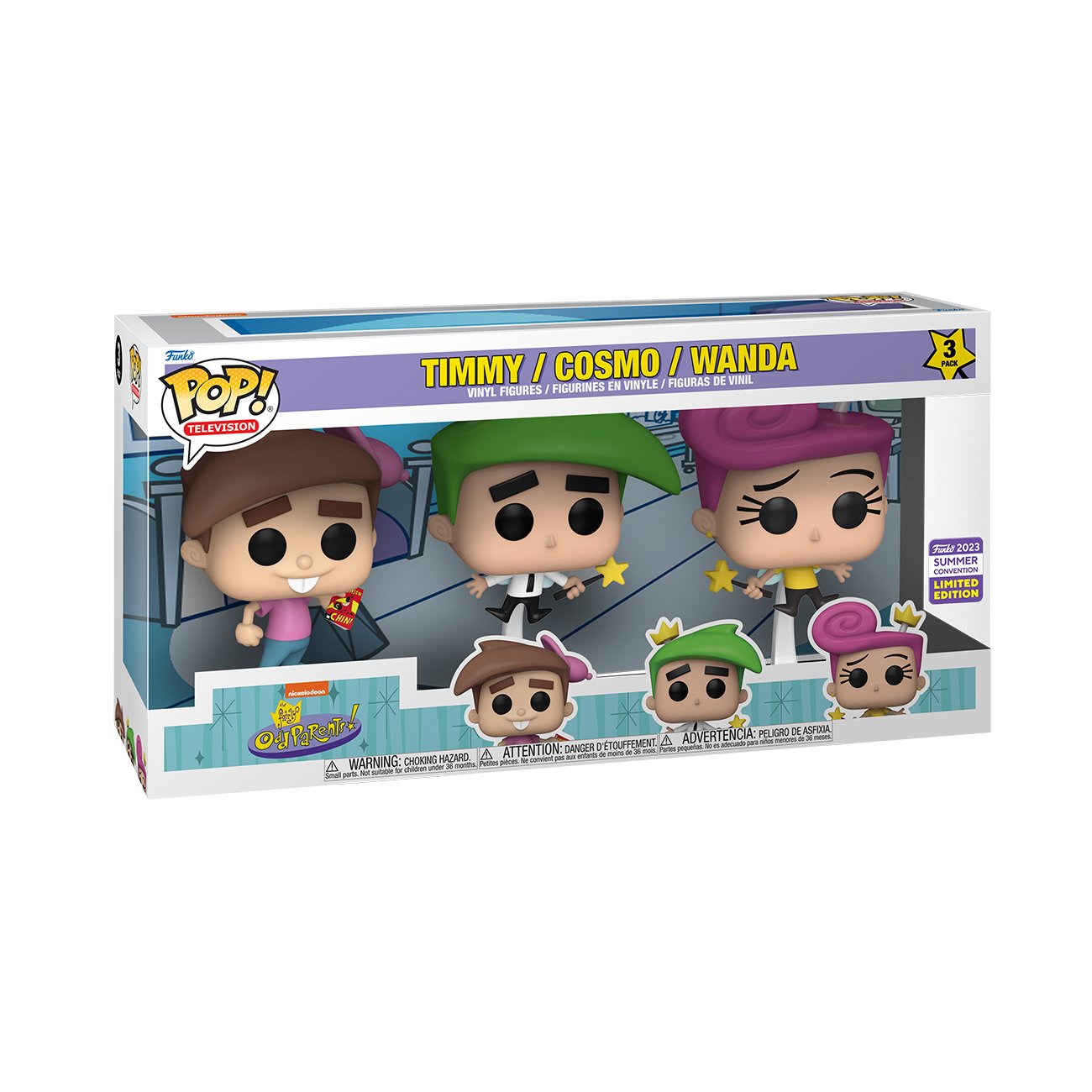 Fairly Odd Parents - Cosmo With Friends 3 - Pack Pop! Vinyl SD23 - Gametraders Modbury Heights