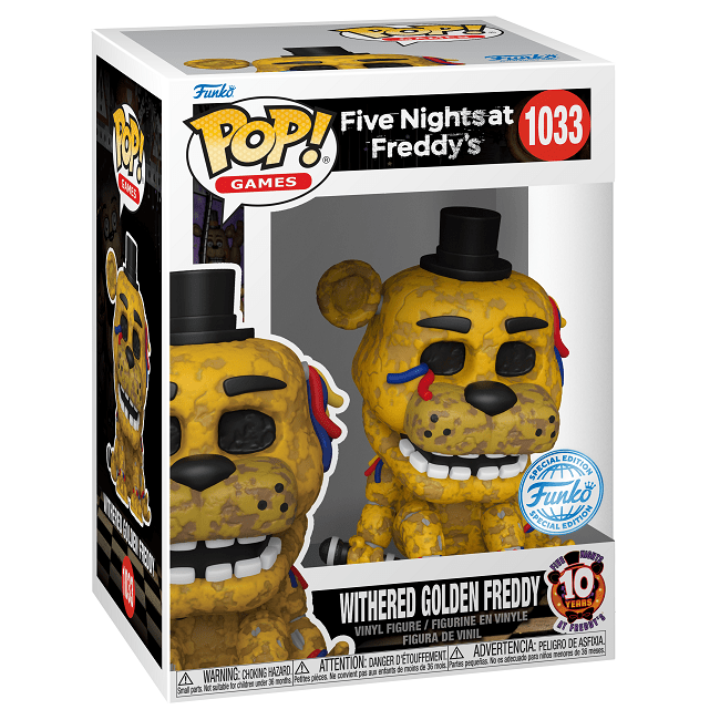 Five Nights At Freddy's - Withered Golden Freddy Pop! Vinyl - Gametraders Modbury Heights
