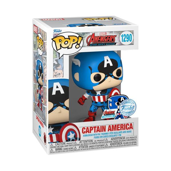 Marvel Comics - Captain America 60th Anniversary (with Pin) US Exclusive Pop! Vinyl - Gametraders Modbury Heights