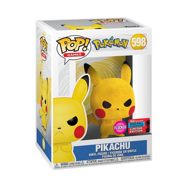 Pokemon - Pikachu Grumpy Flocked Pop! Vinyl NY20 - Gametraders Modbury Heights