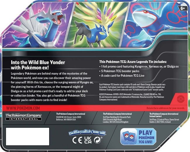 Pokemon - TCG - Azure Legends Tin - Gametraders Modbury Heights