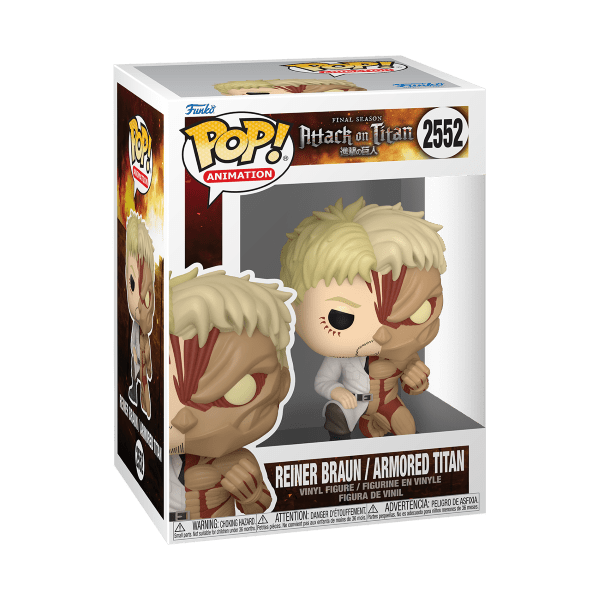 *Pre-order* Attack on Titan - Armour Titan/Reiner Split Pop! Vinyl (ETA October) - Gametraders Modbury Heights