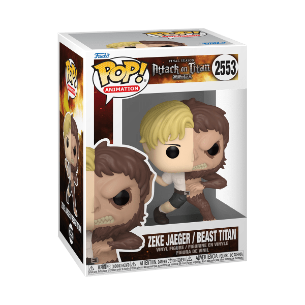*Pre-order* Attack on Titan - Beast Titan/Zeke Split Pop! Vinyl (ETA October) - Gametraders Modbury Heights