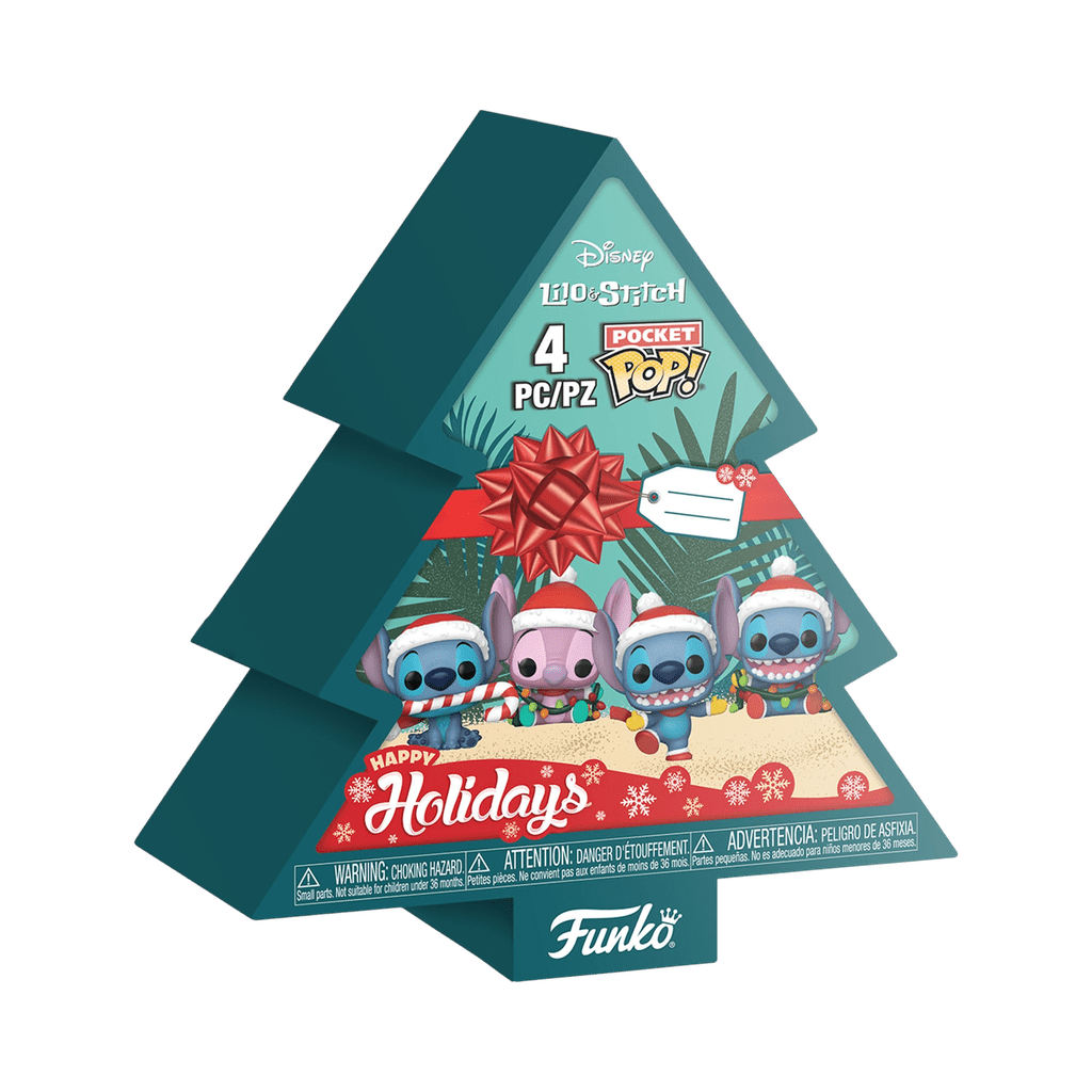 *Pre - order* Lilo & Stitch - Holiday Tree Box Pocket Pop! Vinyl 4PK (ETA August) - Gametraders Modbury Heights