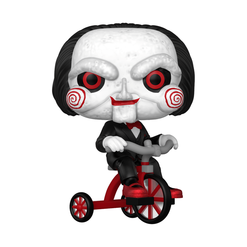 *Pre - order* Saw: 10th Anniversary - Billy on Tricycle Pop! Vinyl Plus (ETA July) - Gametraders Modbury Heights