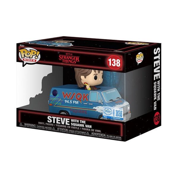 *Pre - order* Stranger Things - Steve with Squawk Van US Exclusive Pop! Ride (9th October) - Gametraders Modbury Heights