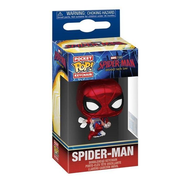 Spiderman: Brand New Day – Spiderman Metallic Pop! Vinyl Keychain - Gametraders Modbury Heights
