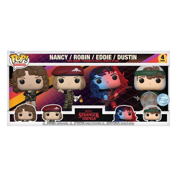 Stranger Things - Nancy, Robin, Eddie & Dustin US Exclusive Pop! Vinyl 4 - Pack - Gametraders Modbury Heights