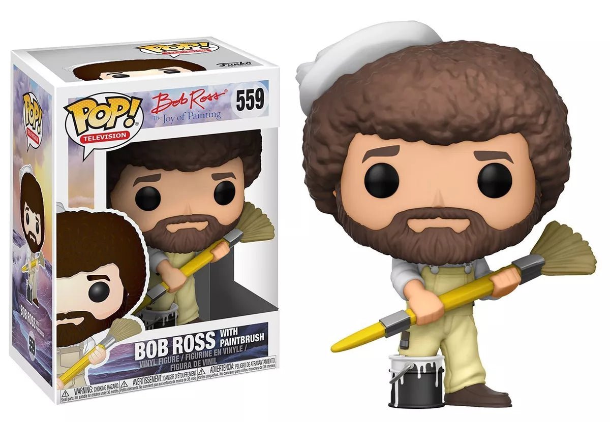 The Joy of Painting - Bob Ross With Paintbrush Pop! Vinyl - Gametraders Modbury Heights