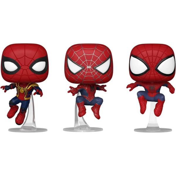 Spider - Man: No Way Home - Spider - Man Leaping US Exclusive Pop! Vinyl 3 - Pack - Gametraders Modbury Heights