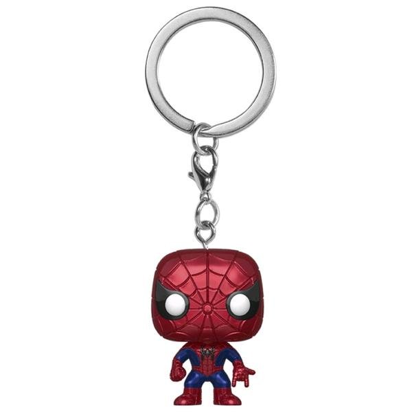 Spider - Man - Spider - Man Metallic US Exclusive Pocket Pop! Vinyl Keychain - Gametraders Modbury Heights