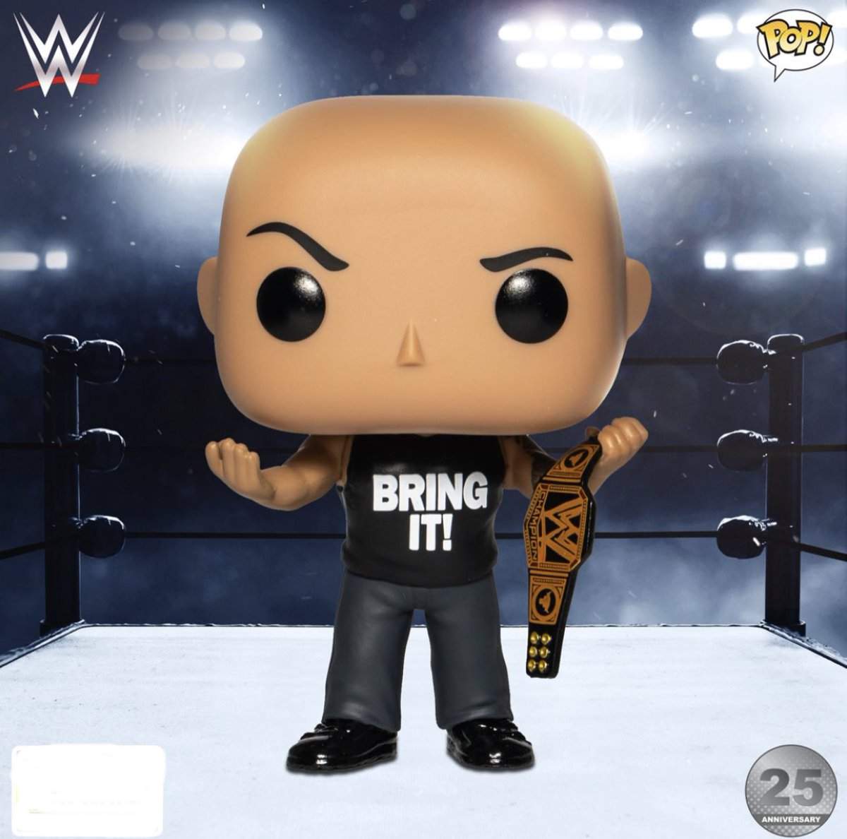 WWE - The Rock w/Championship Belt Metallic US Exclusive Pop! Vinyl - Gametraders Modbury Heights