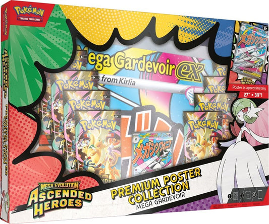 *Pre-order* Pokemon TCG: Mega Evolution—Ascended Heroes Premium Poster Collection—Mega Lucario or Mega Gardevoir (20th March)