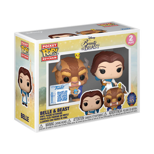 *Pre-order* Beauty & The Beast - Belle & Beast Pop! Keychain 2pk (ETA September)