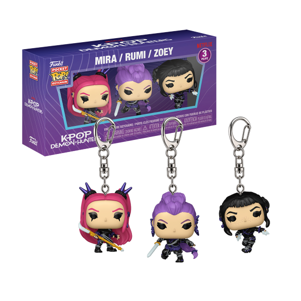 *Pre-order* KPop Demon Hunters - Huntrix Pop! Keychain 3pk (ETA December)