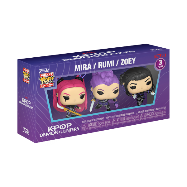 *Pre-order* KPop Demon Hunters - Huntrix Pop! Keychain 3pk (ETA December)