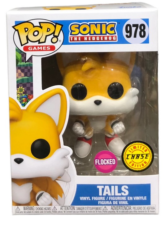 Sonic - Tails Flying CHASE Flocked Pop! Vinyl