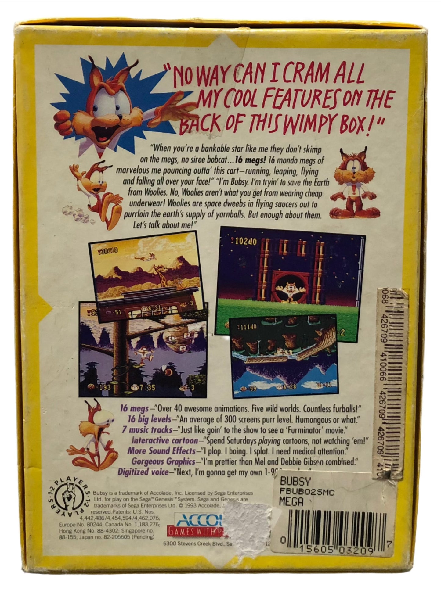 Bubsy In Claws Encounters Of The Furred Kind Mega Drive