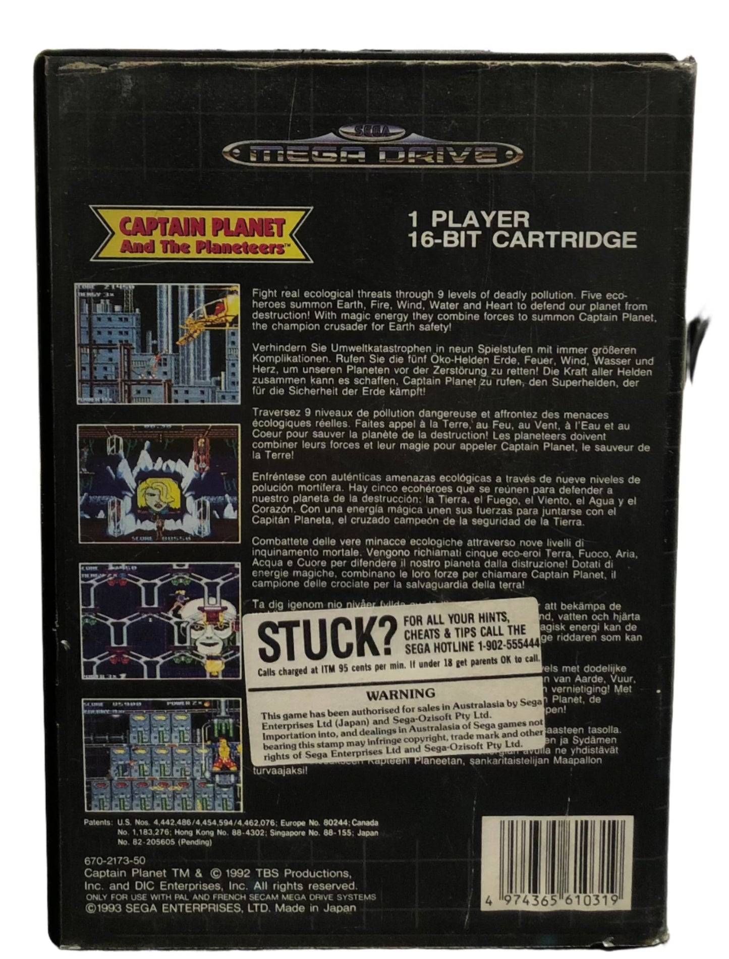 Captain Planet And The Planeteers Mega Drive