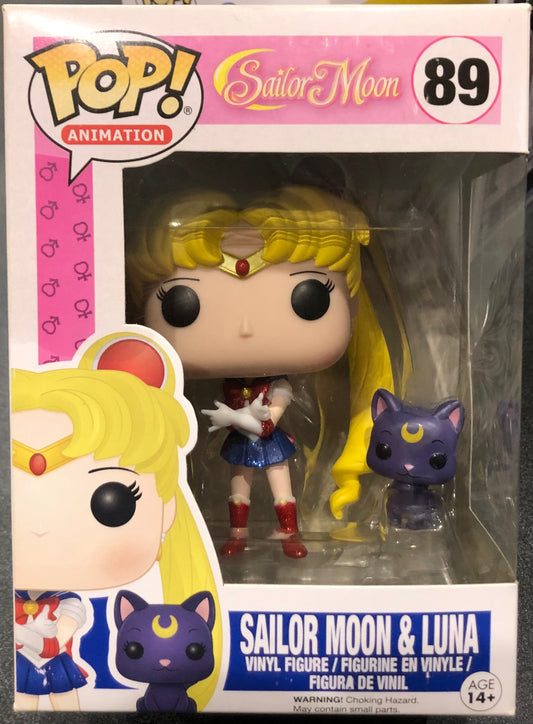 Sailor Moon - Sailor Moon & Luna Diamond Glitter Pop! Vinyl