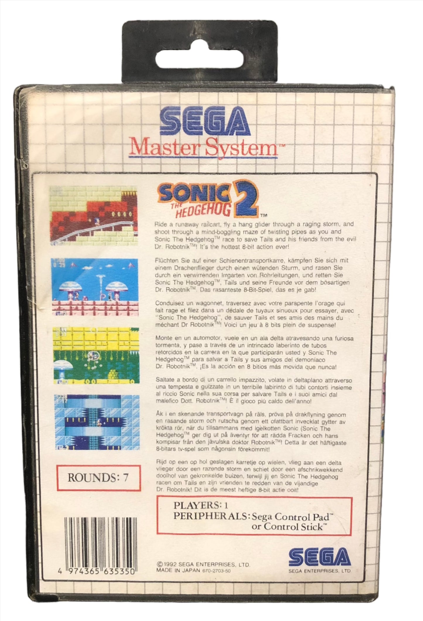 Sonic The Hedgehog 2 Master System