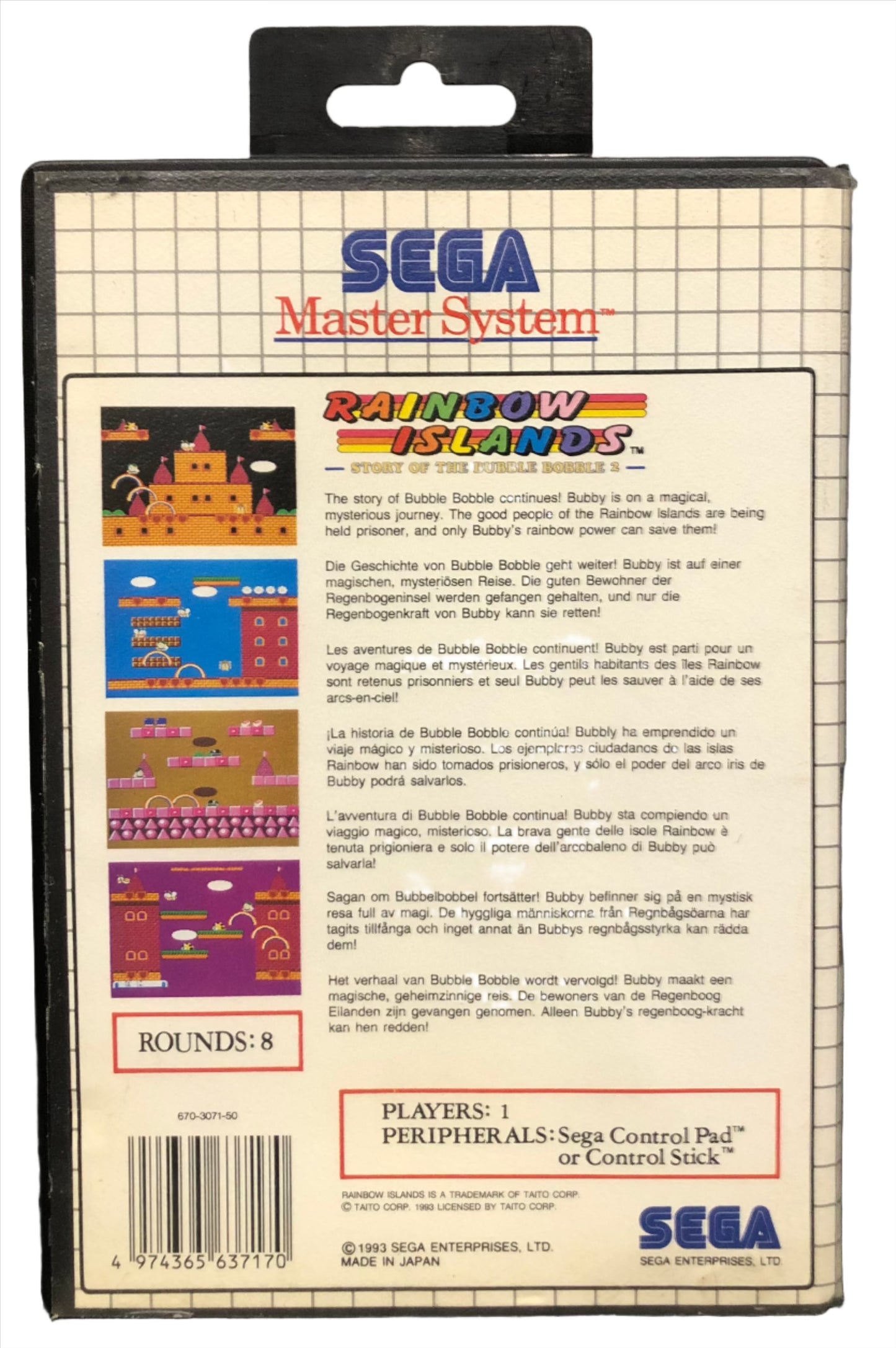 Rainbow Islands Master System