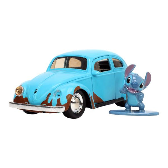 Lilo & Stitch - VW Beetle (Blue) 1:32 Scale with Stitch Metal Fig