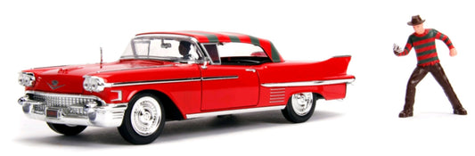 A Nightmare on Elm St - 1958 Cadillac Series 62 1:24 with Figure Hollywood Ride - Gametraders Modbury Heights
