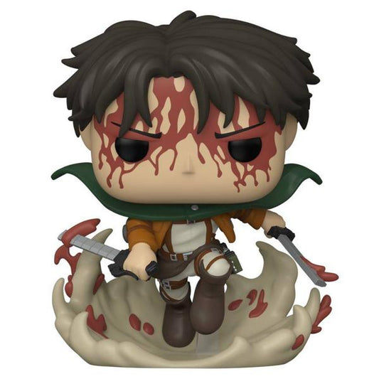 Attack on Titan - Levi Battle Blood - Splattered US Exclusive Pop! Vinyl - Gametraders Modbury Heights