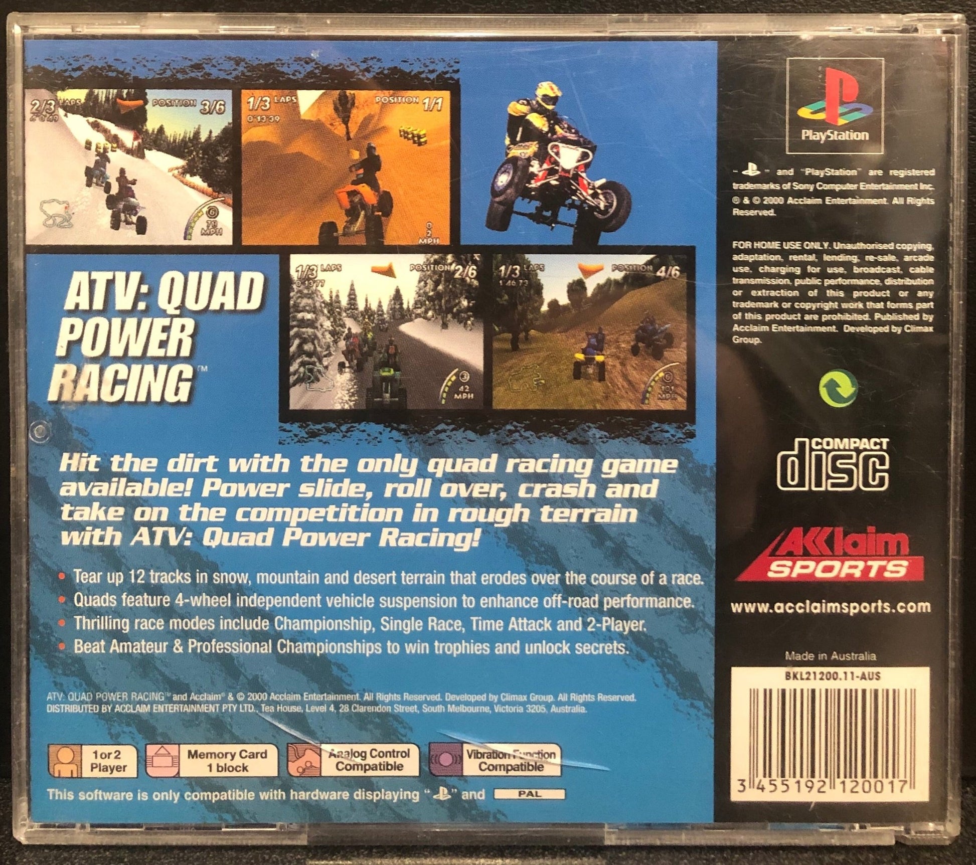 ATV: Quad Power Racing PS1 - Gametraders Modbury Heights