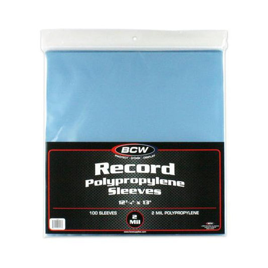 BCW Record Sleeves 33 RPM (12" 3/4 x 13") (100 Sleeves Per Pack) - Gametraders Modbury Heights