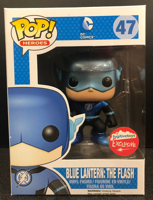 Blue Lantern: The Flash Metallic Fugitive Toys Ex Pop! Vinyl - Gametraders Modbury Heights