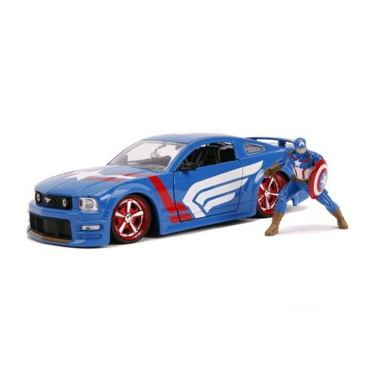 Captain America - 2006 Ford Mustang GT 1:24 Scale Hollywood Ride - Gametraders Modbury Heights
