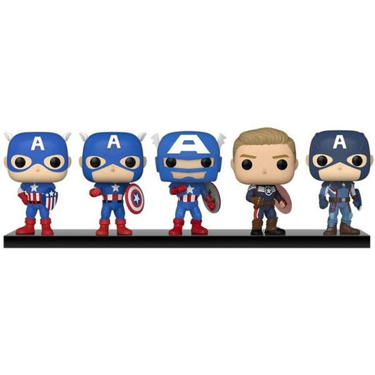 Captain America - Through the Ages Year of the Shield US Exclusive Pop! Vinyl 5 - Pack - Gametraders Modbury Heights