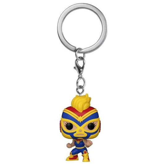 Captain Marvel - Luchadore Captain Marvel Pocket Pop! Vinyl Keychain - Gametraders Modbury Heights