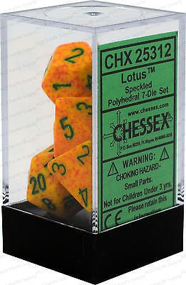 Chessex Speckled Lotus 7 - Die Set CHX25312 - Gametraders Modbury Heights