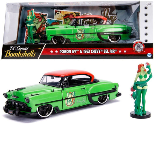 DC Bombshells - Poison Ivy 1953 Chevy Bel Air 1:24 Scale Hollywood Rides Diecast Vehicle - Gametraders Modbury Heights