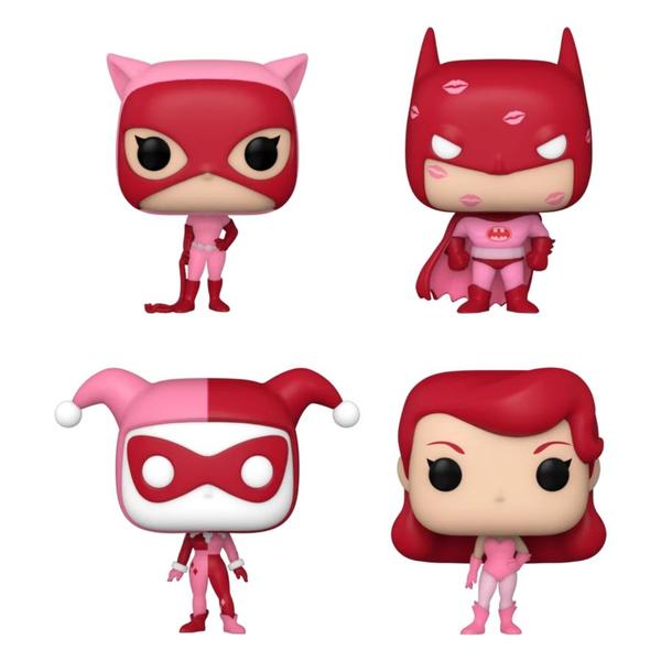 DC Comics: Valentines 2024 - Pink US Exclusive Pocket Pop! Vinyl 4 - Pack Heart Box - Gametraders Modbury Heights