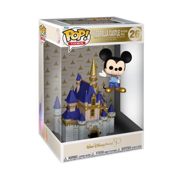 Disney World - Cinderella Castle with Mickey Mouse 50th Anniversary Pop! Vinyl Town - Gametraders Modbury Heights