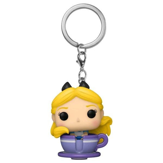 Disneyland 65th Anniversary - Alice in Teacup Pocket Pop! Vinyl Keychain - Gametraders Modbury Heights