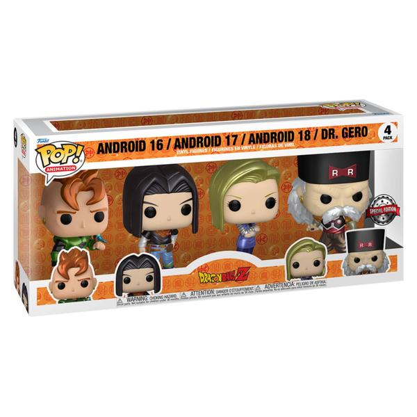 Dragon Ball Z - Android 16, Android 17, Android 18 & Dr Gero US Exclusive Pop! Vinyl 4 - Pack - Gametraders Modbury Heights