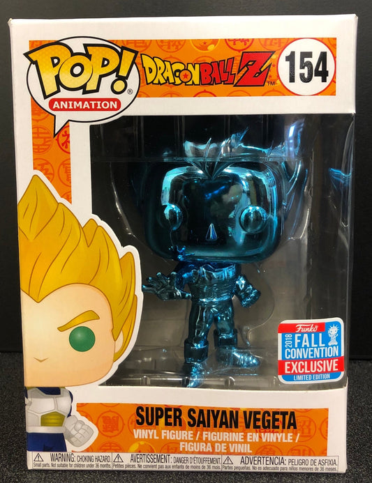 Dragon Ball Z Blue Chrome Super Saiyan Vegeta New York 2018 Comic Con Pop! Vinyl - Gametraders Modbury Heights