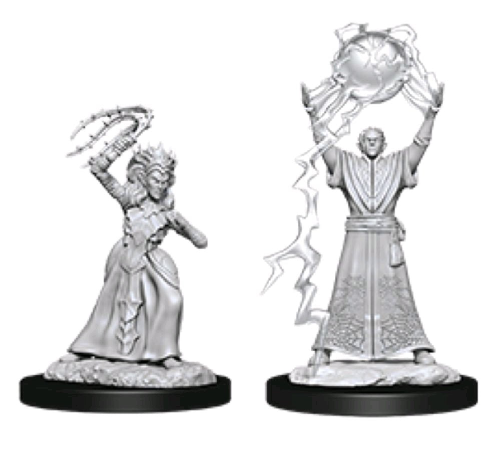 Dungeons & Dragons - Nolzur’s Marvelous Unpainted Minis: Drow Mage & Drow Priestess - Gametraders Modbury Heights