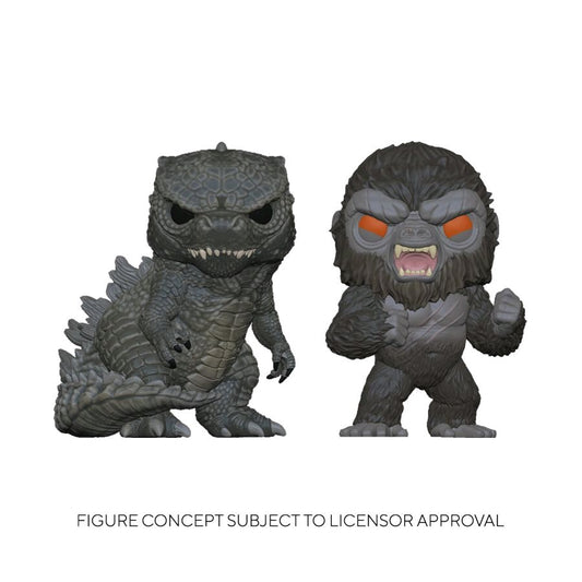 Godzilla vs Kong - Godzilla & Kong US Exclusive Pop! Vinyl 2 - pack - Gametraders Modbury Heights