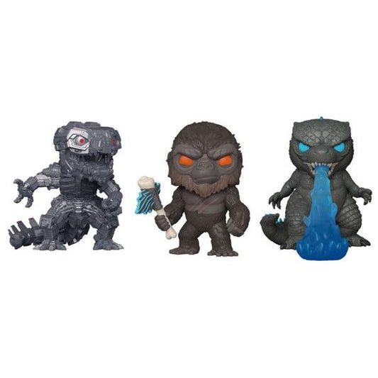 Godzilla Vs Kong - Kong, Godzilla & Mechagodzilla US Exclusive Pop! Vinyl 3 - Pack - Gametraders Modbury Heights