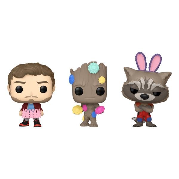 Guardians of the Galaxy - Star - Lord, Groot, & Rocket Carrot Pocket Pop! Vinyl 3 - Pack - Gametraders Modbury Heights
