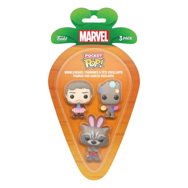 Guardians of the Galaxy - Star - Lord, Groot, & Rocket Carrot Pocket Pop! Vinyl 3 - Pack - Gametraders Modbury Heights